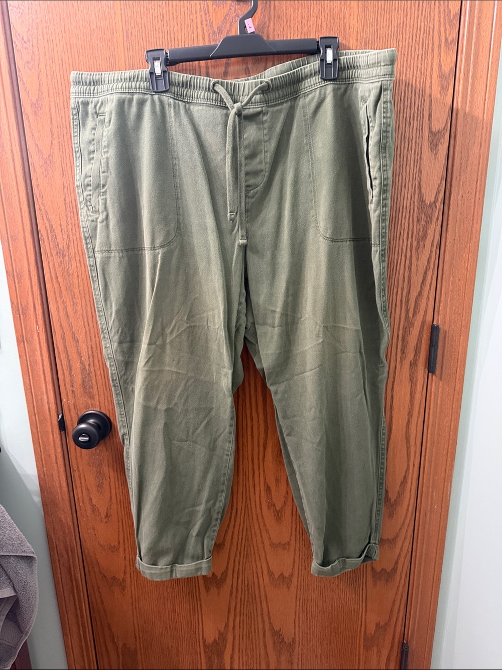 Time and Tru Olive Green Drawstring Joggers